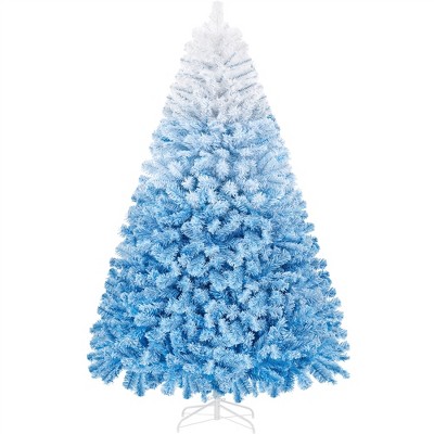Yaheetech 4.5Ft/6Ft/7.5Ft/9Ft Frosted Artificial Christmas Tree with Foldable Stand