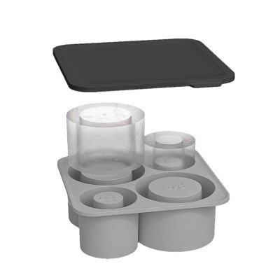 For Stanley Cup 4 In 1 Ice Lattice Mold Silicone Ice Maker Box(Gray)