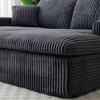 87" Oversized Sectional Sofa Bed with Double Lounge Chaise, Plush Corduroy Sofa Bed, No Assembly, Cloud-Like Comfort for Living Room & Bedroom - 3 of 4