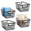 Metal Mesh Pantry Basket with Handles - Set of 4 - Matte Black - 3 of 4