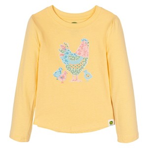 John Deere Farm Tractor Girls Long Sleeve T-Shirt Toddler - 1 of 4