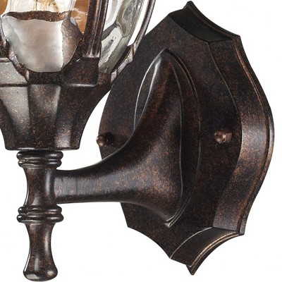 Regal Bronze Cast Aluminum 8" Outdoor Wall Sconce with Water Glass