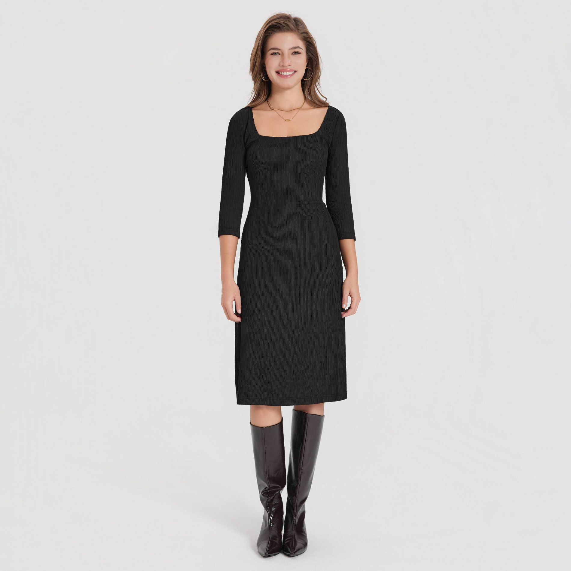Women's Textured Tunic Dress - A New Day™