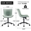 YOUNIKE Modern Home Office Chair Adjustable Swivel Desk Chair Leather Rolling Task Vanity Chair Seat Size 19.49"Wx16.93"Dx(17.91-22.64)"H - 2 of 4