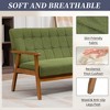 MOONMISS Mid-Century Modern Solid Loveseat Settees Upholstered Linen Loveseat,2 Seater Cushioned Couch for Small Spaces - 2 of 4