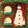 4ft Pre-lit Snowman-Shaped PVC Artificial Christmas Tree with 100 Lights and 380 Branch Tips - 3 of 4