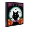 Stupell Industries Trick Or Treat Cat Floating Frame Canvas Art - 2 of 4