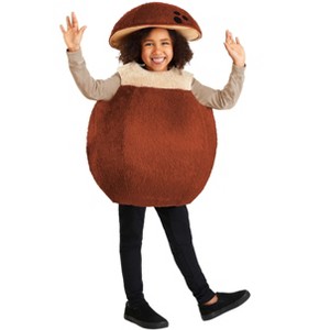 HalloweenCostumes.com One Size   Kid's Cute Coconut Costume, Brown Tropical Fruit Dressup for Children, Brown/Black/Brown - 1 of 3