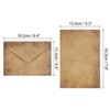 Unique Bargains Vintage Texture Paper DIY Design Wedding Card Envelopes 10 Set - 2 of 4