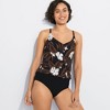 Lands' End Women's Chlorine Resistant Smoothing Control Blouson Fauxkini One Piece Swimsuit - 4 of 4