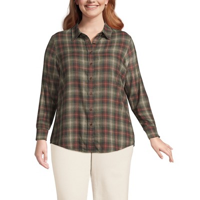 Lands' End Women's Flannel Shirt