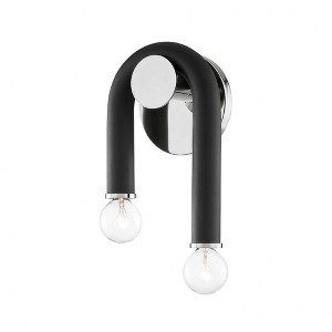 Mitzi Whit 2 - Light Sconce in  Polished Nickel/Black - 1 of 1