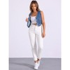 INSPIRE CHIC Women's V Neck Sleeveless Button Down with Pockets Denim Vest - 3 of 4