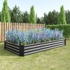 Okak Rectangular Metal Raised Garden Bed Durable Outdoor Planter Box for Vegetables, Flowers, Herbs, Easy Assembly, 3 Colors - 2 of 4
