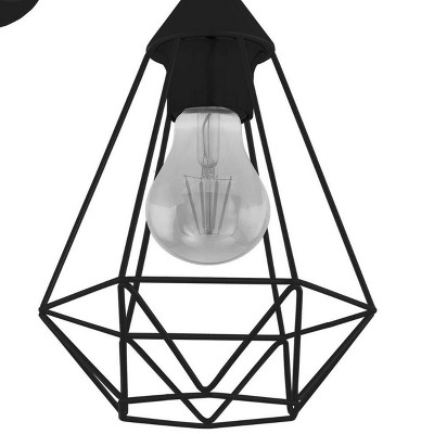 Tarbes 14.75'' Matte Black Geometric Cage Wall Sconce