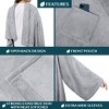 PAVILIA Fleece Wearable Blanket with Sleeves, Warm Cozy Soft Functional Lightweight Sleeved Throw Adults Men Women - 3 of 4