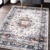 Vintage Area Rug Distressed Non Slip Throw Carpet Non Shedding Low Pile Carpet Stain Resistant Easy Cleaning Floor Cover for Bedroom Living Room - 4 of 4