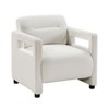 PAGED Boucle Accent Chairs,Arm Chair with Plywood Frame,Comfy Chairs for Living Room,Bedroom - 3 of 4