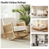 Set of 2 Adena Rocking Accent Chair with Rattan Arms | Karat Home - 3 of 4