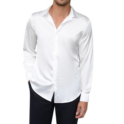 Mens Floral Dress Shirts Long Sleeve Beach Holiday Button Down Party Shirt