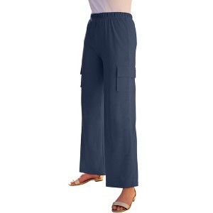 Roaman's Soft Knit Cargo Pants - 1 of 2