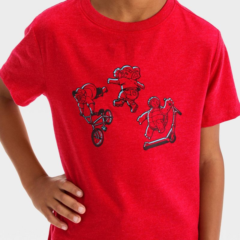 Boys' Short Sleeve Turtle Graphic T-Shirt - Cat & Jack™ Red, 3 of 5