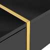 NicBex Smart LED Coffee Table, High Gloss 2-Tier Square Center Table, Touch-Control Minimalist Design for Modern Living Room - 4 of 4