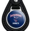 Shenandoah University Hornets Logo Black Leather Keychain - 3 of 4