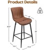 Infurnic Dining Chairs, Sleek Upholstered Dining Chairs Set with Durable Table Legs, for Kitchen and Dining Room, 2PCS, Brown, 15.7"*19.3"*36" - 4 of 4