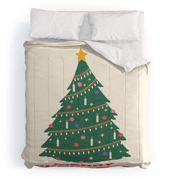 April Lane Art Merry Christmas Tree Comforter + Pillow Sham(s) - Deny Designs