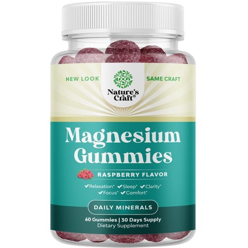Magnesium Gummies, Sleep & Relaxation Support Gummies, Rasperry Flavor ...