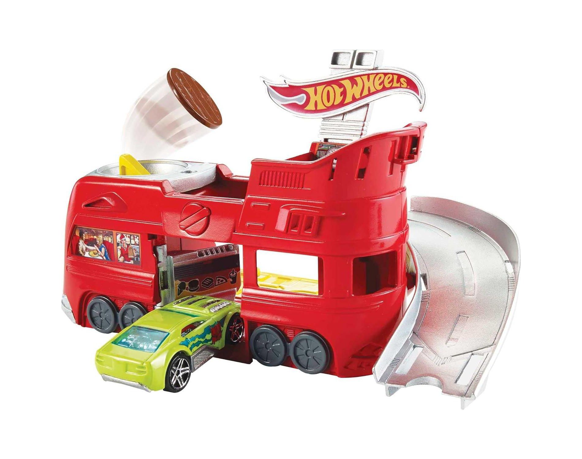 Hot Wheels Dine & Dash Track Set City Series Playset w/ Car