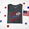 Simply Sage Market Women's Coquette God Bless America Short Sleeve Garment Dyed Tee - 3 of 3