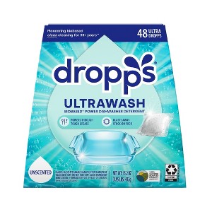 Dropps Dish UltraWash Biobased Detergent Pods - Unscented - 48ct - 1 of 4