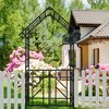 Chery Life Metal Garden Arch with Adjustable Width, Climbing Plants Support Rose Arch Outdoor Black - 4 of 4