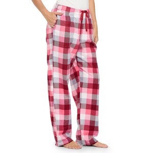 Casual Nights Women's Flannel Pajama Sleep Pants, Super Soft Plaid Pjs Bottoms - 1 of 4