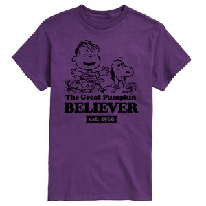 Men's - Peanuts - The Great Pumpkin Believer Short Sleeve Graphic T-Shirt - 1 of 4
