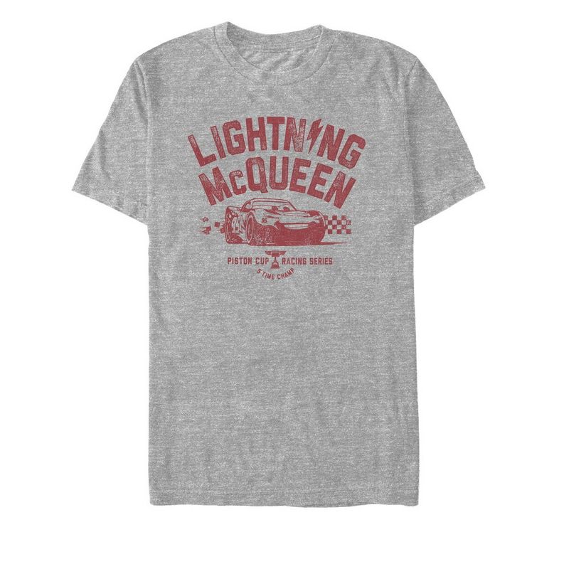 Men's Cars Lightning McQueen Piston Cup T-Shirt, 1 of 6