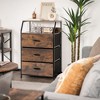 Costway 3 Drawer Dresser w/Top Shelf Storage Tower Cabinet for Bedroom Hallway Nursery - 4 of 4