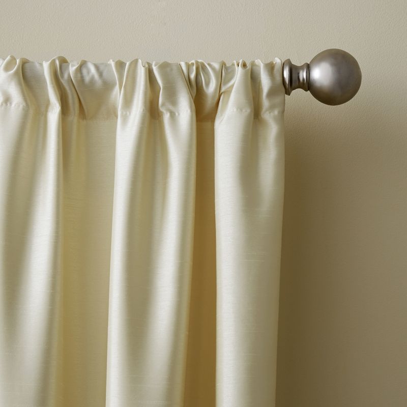 Versailles Faux Silk Room Darkening Single Window Curtain Panel - Elrene Home Fashions, 3 of 7