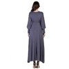 Womens V-Neck Long Sleeve Maxi Dress - 24seven Comfort Apparel™ - 3 of 4