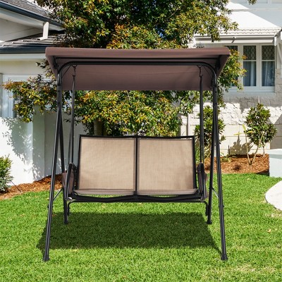 Two seater outdoor swing sale