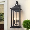 C Cattleya 22.25in 3-Light Modern Matte Black Outdoor Wall Lantern with E12 Base Socket - 2 of 4