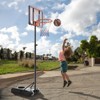 VEVOR Basketball Hoop, 5-7 ft Adjustable Height Portable Backboard System, 28 inch Basketball Hoop & Goal, Kids & Adults Basketball Set with Wheels - 2 of 4
