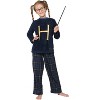 HARRY POTTER Mrs. Weasley H Holiday Christmas Sweater Fleece Flannel Pant Pajama 2pc Gift Set Navy - 2 of 4