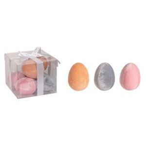 Transpac Foam 6.69 in. Multicolor Easter Velvet Egg Decor Set of 6 In Box - 1 of 2