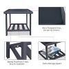 17.7'' Modern Square End Tables for Living Room; Rustic Aluminum Outdoor Side Table - 4 of 4