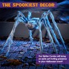 Joyfy 5 Ft Halloween Giant Spider Outdoor Decorations Scary Hairy Spider, Plush Spider for Yard Patio Lawn Garden Window Creepy Halloween Decor Props - 2 of 4