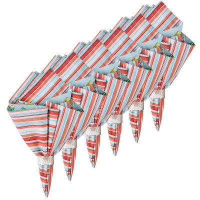 C&F Home Laguna Breeze Cotton Reversible Napkin Set of 6