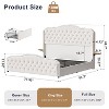WOWLIVE Upholstered Bed Frame with 4 Drawers, Velvet Platform Bed with Wingback Headboard, No Boxing Spring Needed - 3 of 4